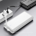 10000mAh Powerbank mit vier eingebauten Ladekabeln